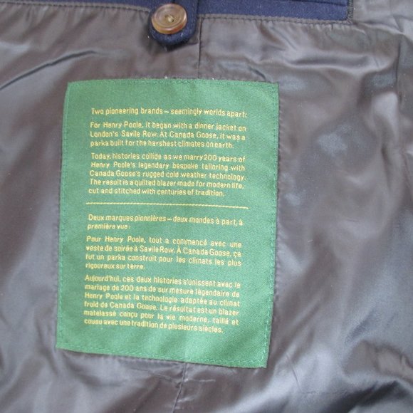 Canada Goose X Henry Poole Women's W1 Jacket Size L Navy NWT - Picture 7 of 14